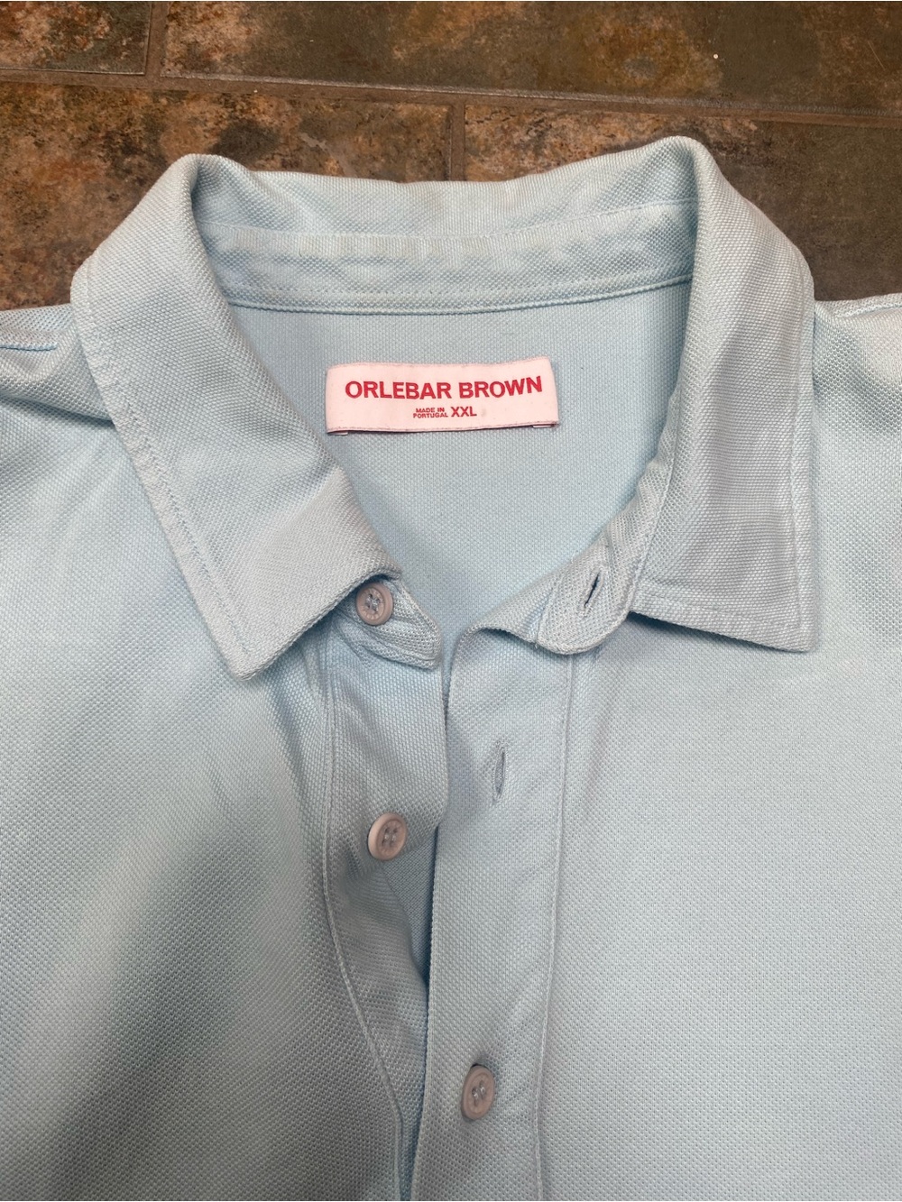 Orlebar Brown Pale Blue Short-Sleeve Polo